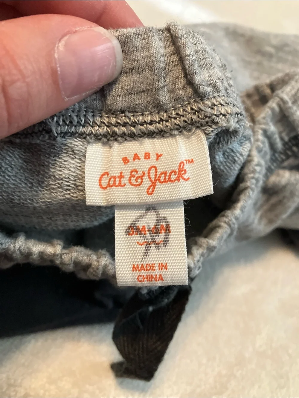 Cat & Jack Gray and Black Baby Sweatshirt Set